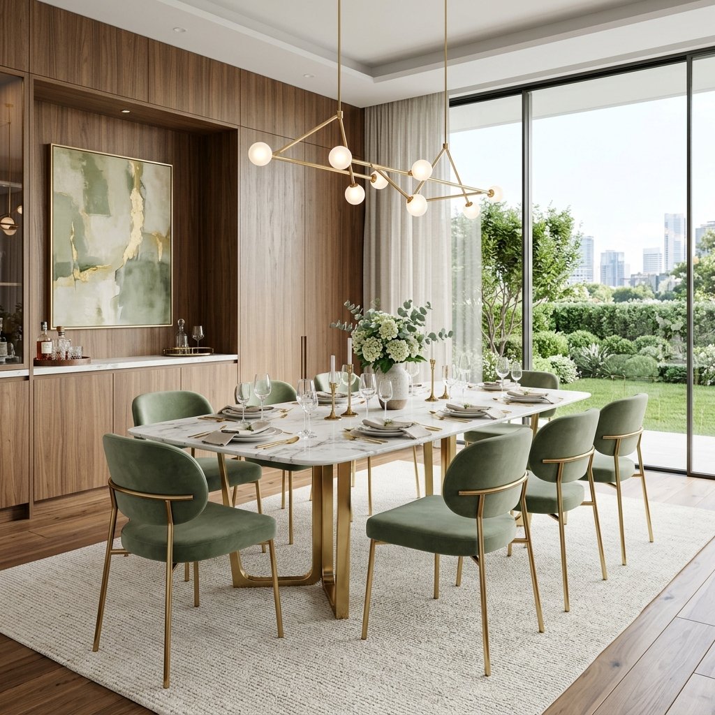 Elegant dining space layout